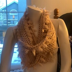 BP pink infinity scarf with tassels